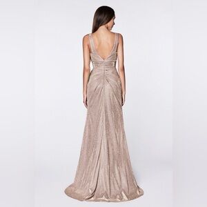 Cinderella Divine CF332 Gold Sparkle Dress